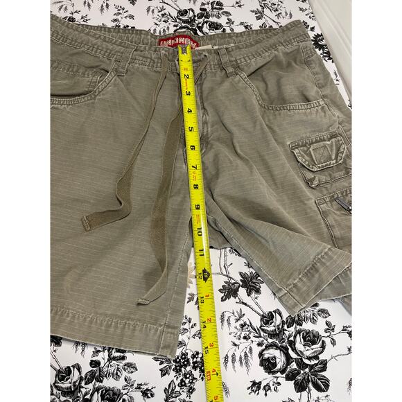 UnionBay VTG Y2K Distress Logo Cargo Shorts Womens Size 9 Gray Street Style Rave - Picture 12 of 12